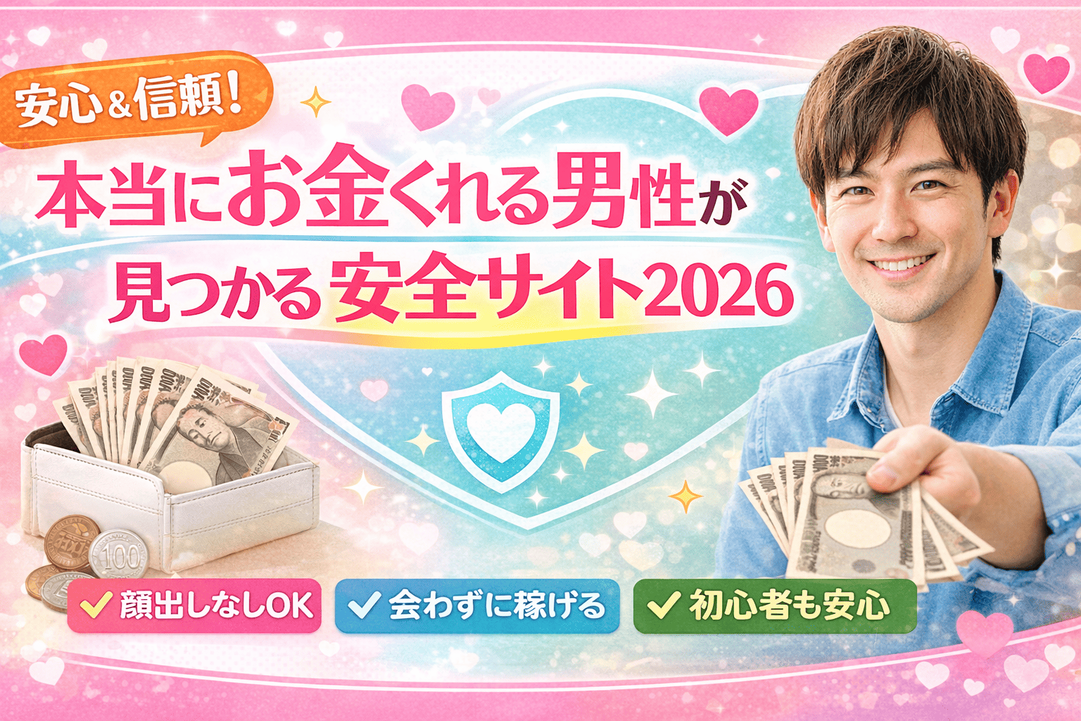本当にお金くれる男性が見つかる安全サイト2026